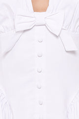 Lyssa Bow Front Mini Dress - White