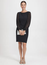 Pleated Sleeve Dress