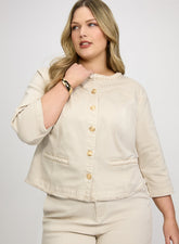 Braided Trim Denim Jacket