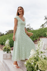Mapleton Maxi Dress - Sage Green Lace