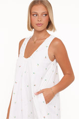 Laurita Maxi Dress - White Floral