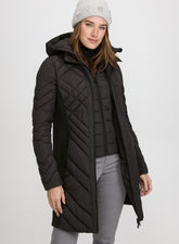 Bernardo - Quilted Scuba Detail Coat