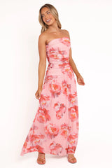 Calypso Maxi Dress - Pink Peony