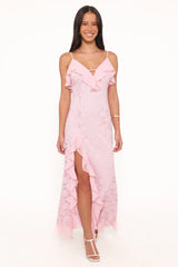 Jamielee Lace Maxi Dress - Pink