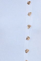 Lysa Knit Vest Top - Blue