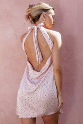 Gabrielle Mini Dress - Pink Polka Dot