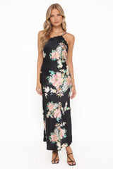 Anika Maxi Dress - Black Floral