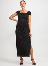 Alex Evenings - Draped Cold-Shoulder Dress