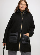 Boiled Wool-Blend Coat