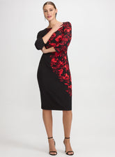 Floral Placement Print Dress