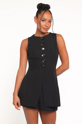 Amanda Vest Top - Black