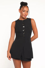 Amanda Vest Top - Black