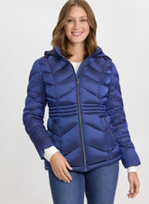 Metallic Chevron Quilted Jacket