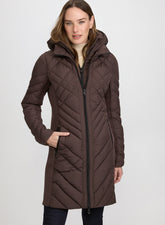 Bernardo - Quilted Scuba Detail Coat