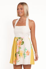 Nissa Mini Dress - Yellow Poppy