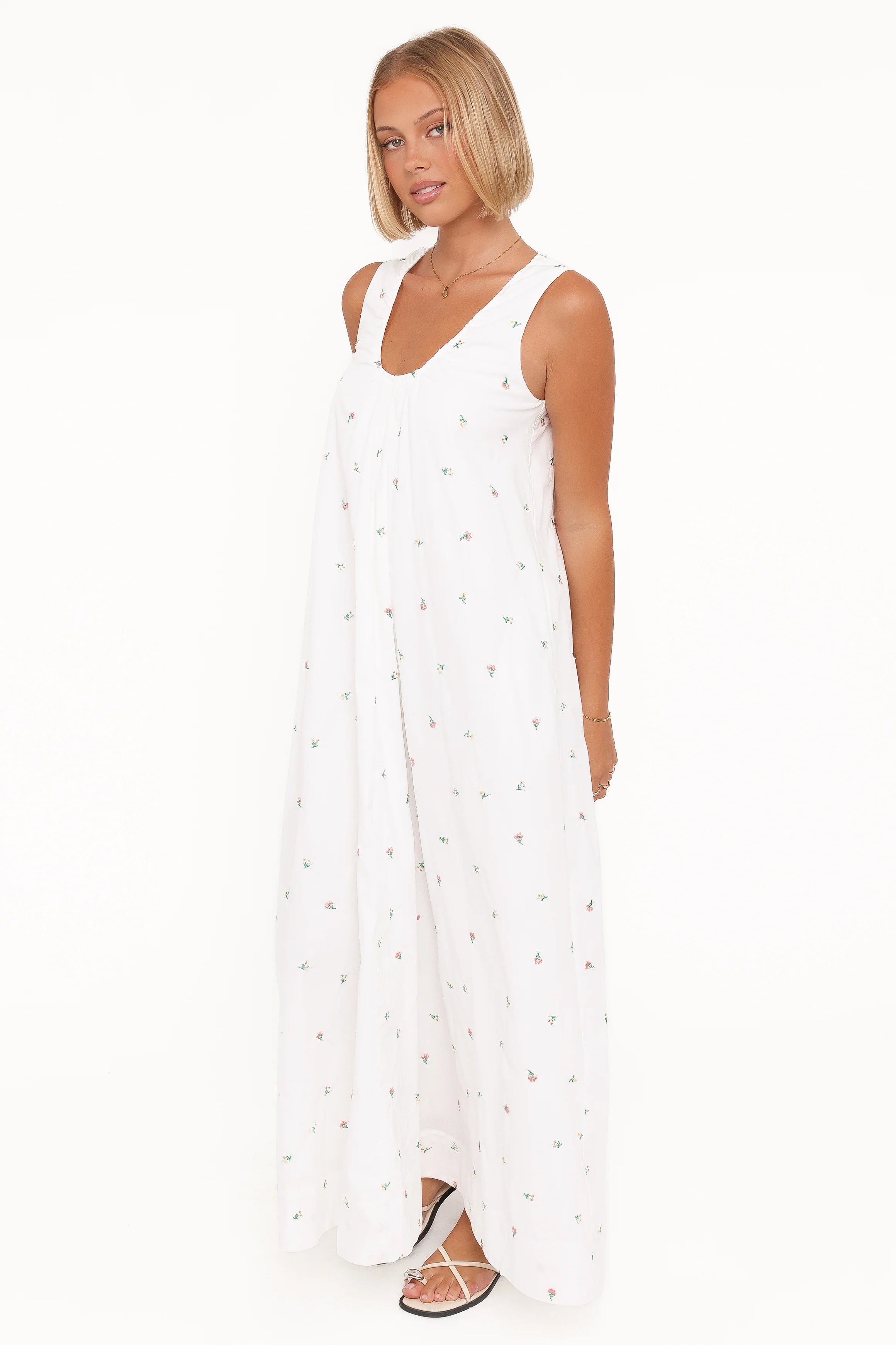 Laurita Maxi Dress - White Floral