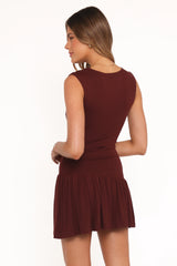 Troyan Mini Dress - Chocolate Brown