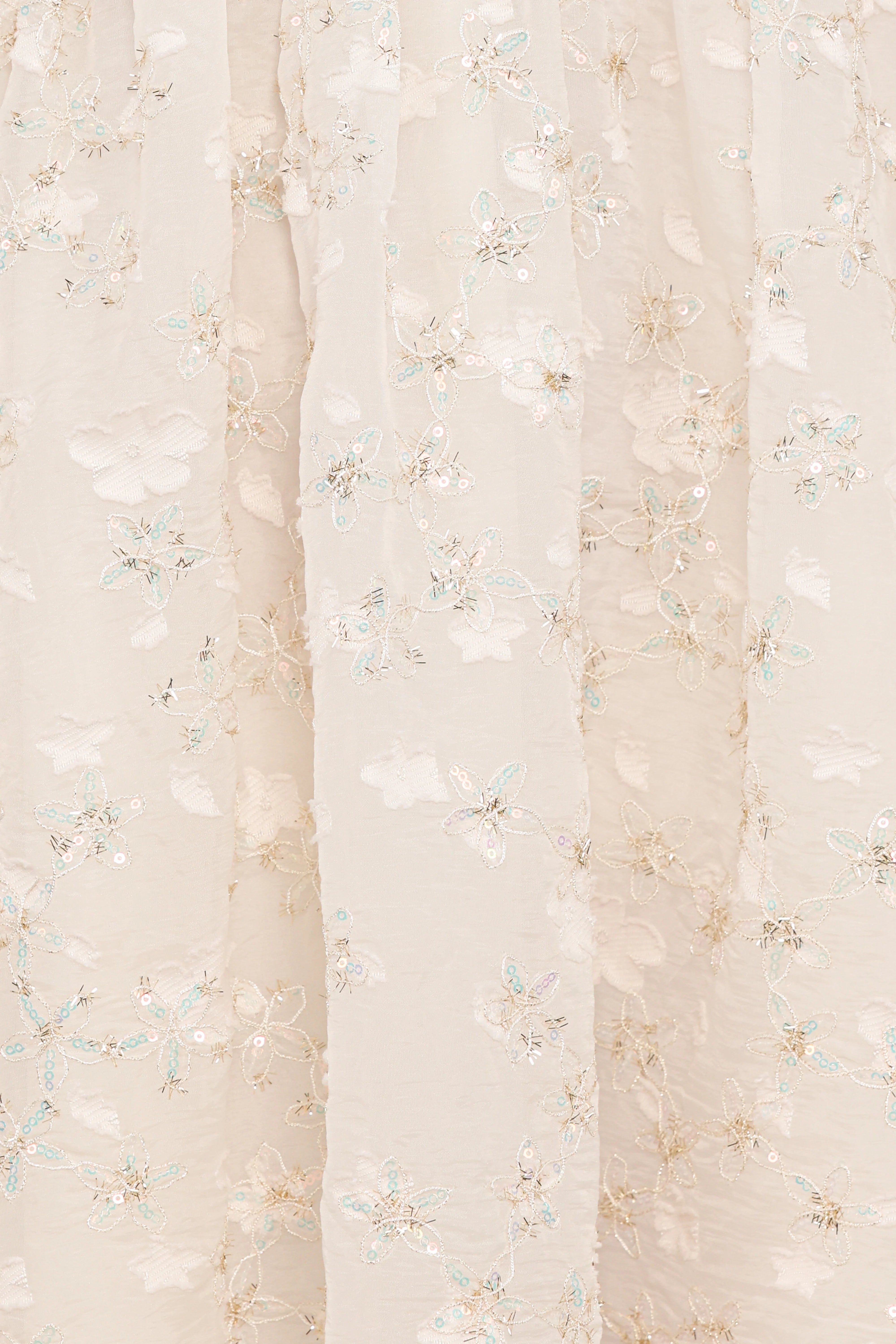 Lillan Mini Dress - Ivory Sequin