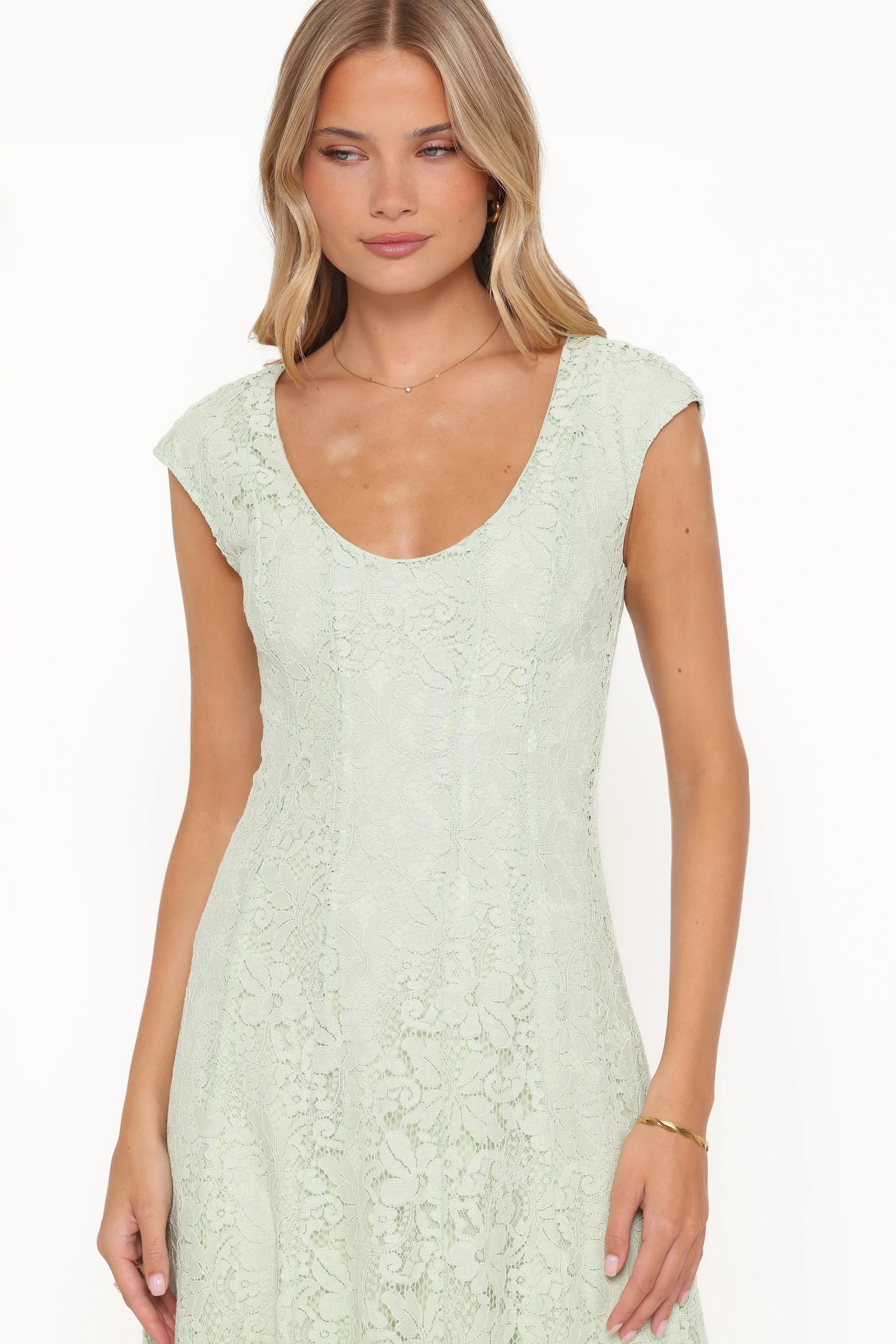 Mapleton Maxi Dress - Sage Green Lace