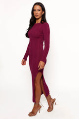 Mattie Long Sleeve Maxi Dress - Plum