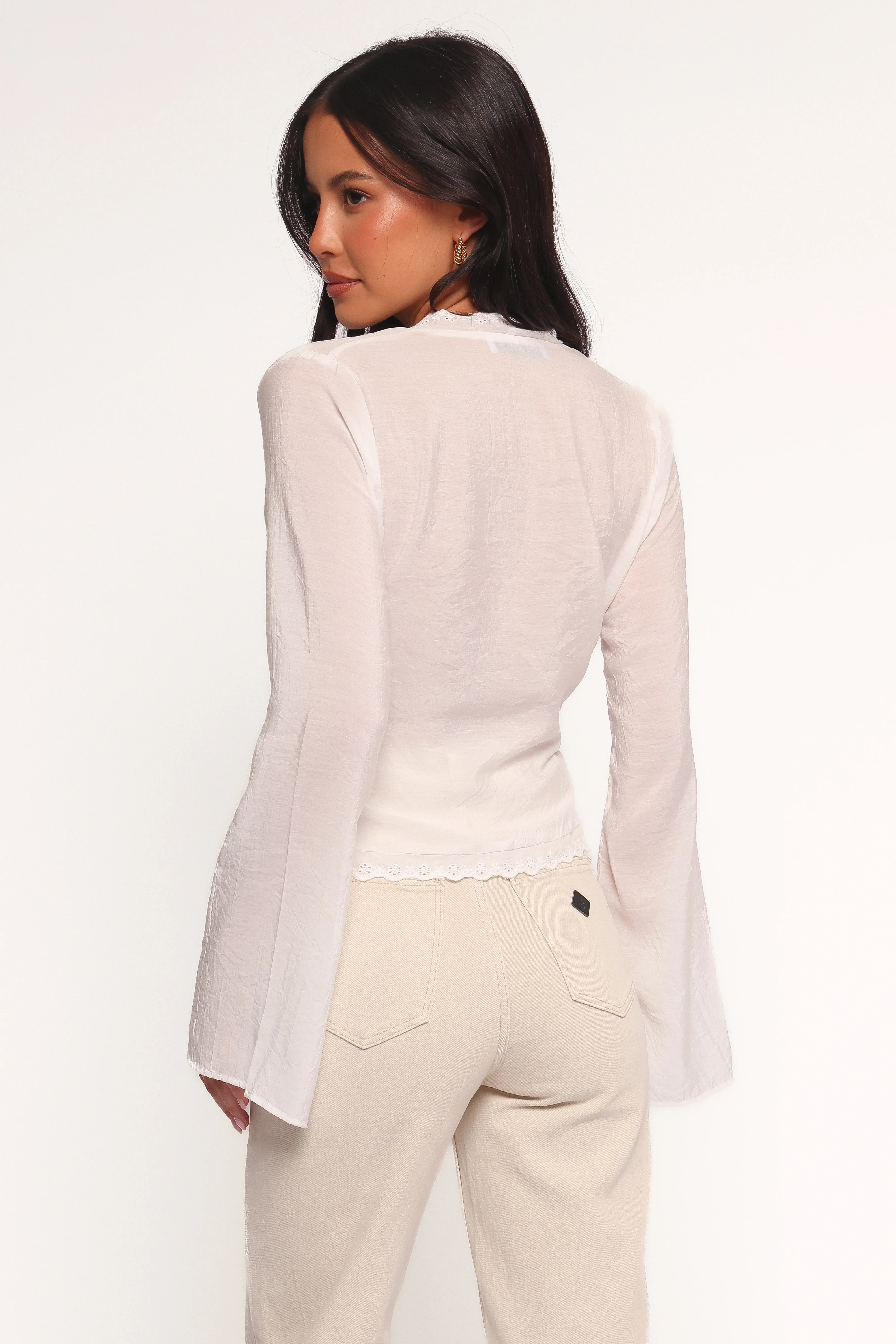 Adira Wrap Blouse - White