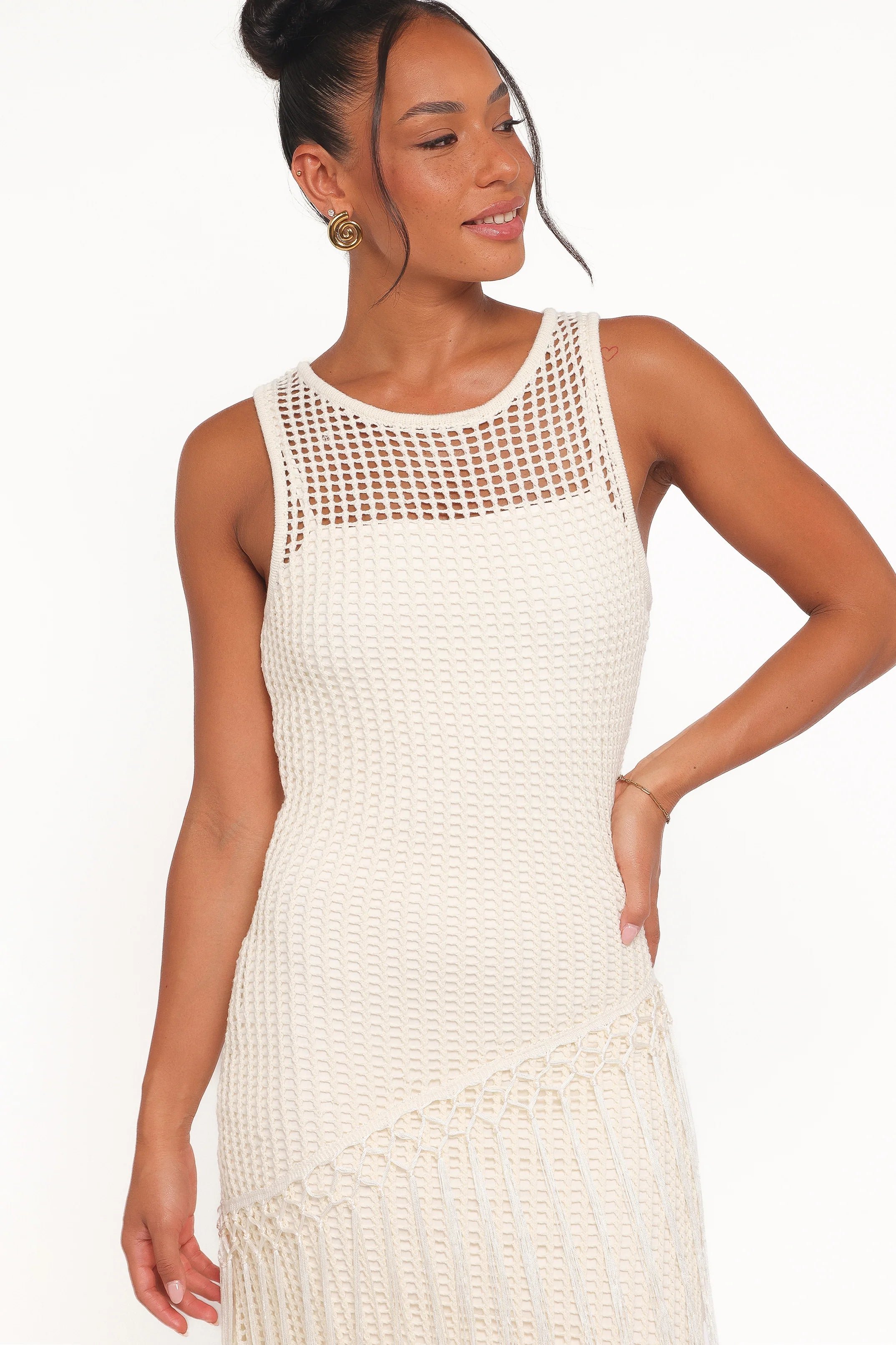 Adella Midi Dress - Natural