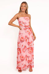 Calypso Maxi Dress - Pink Peony