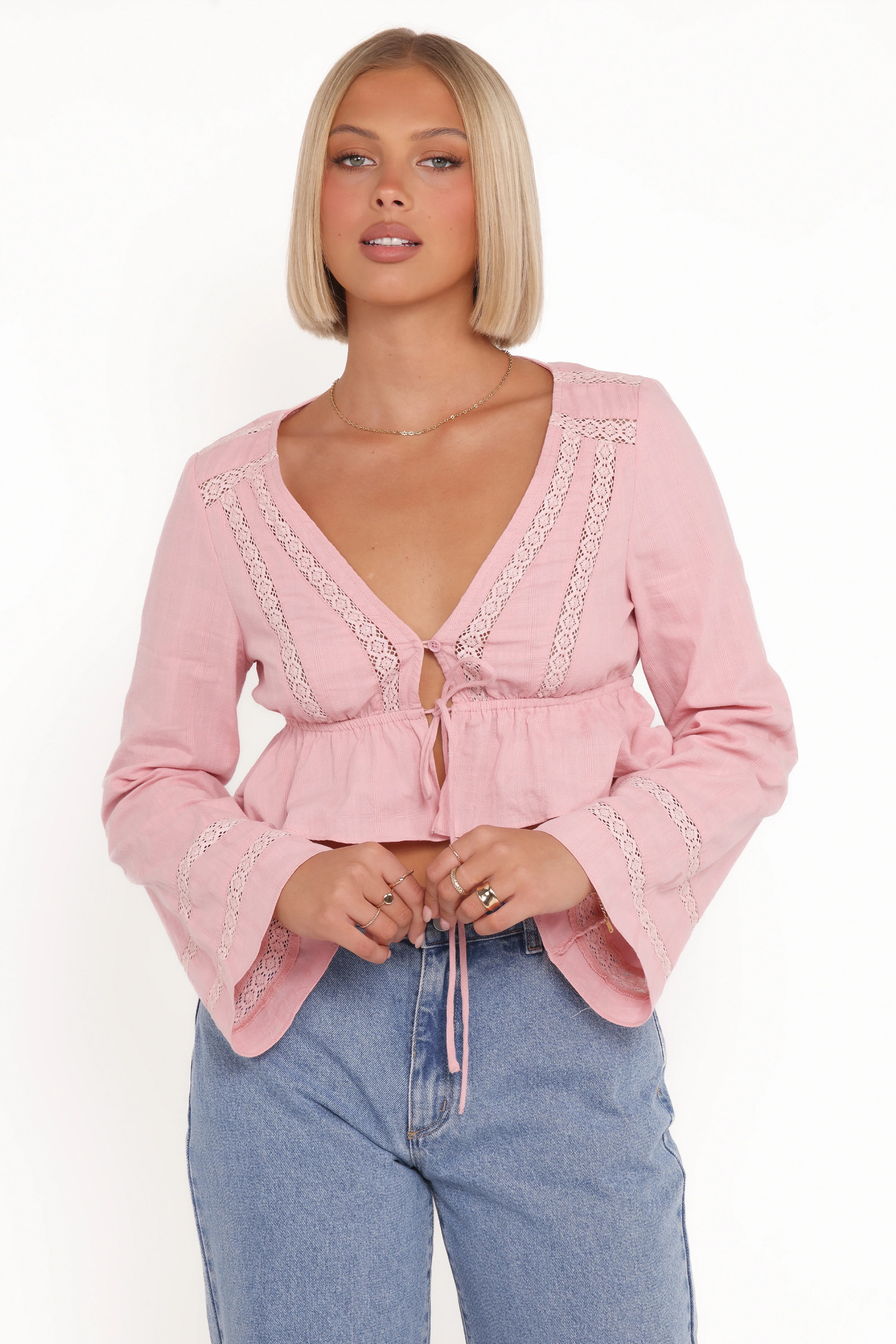 Reed Long Sleeve Top - Pink