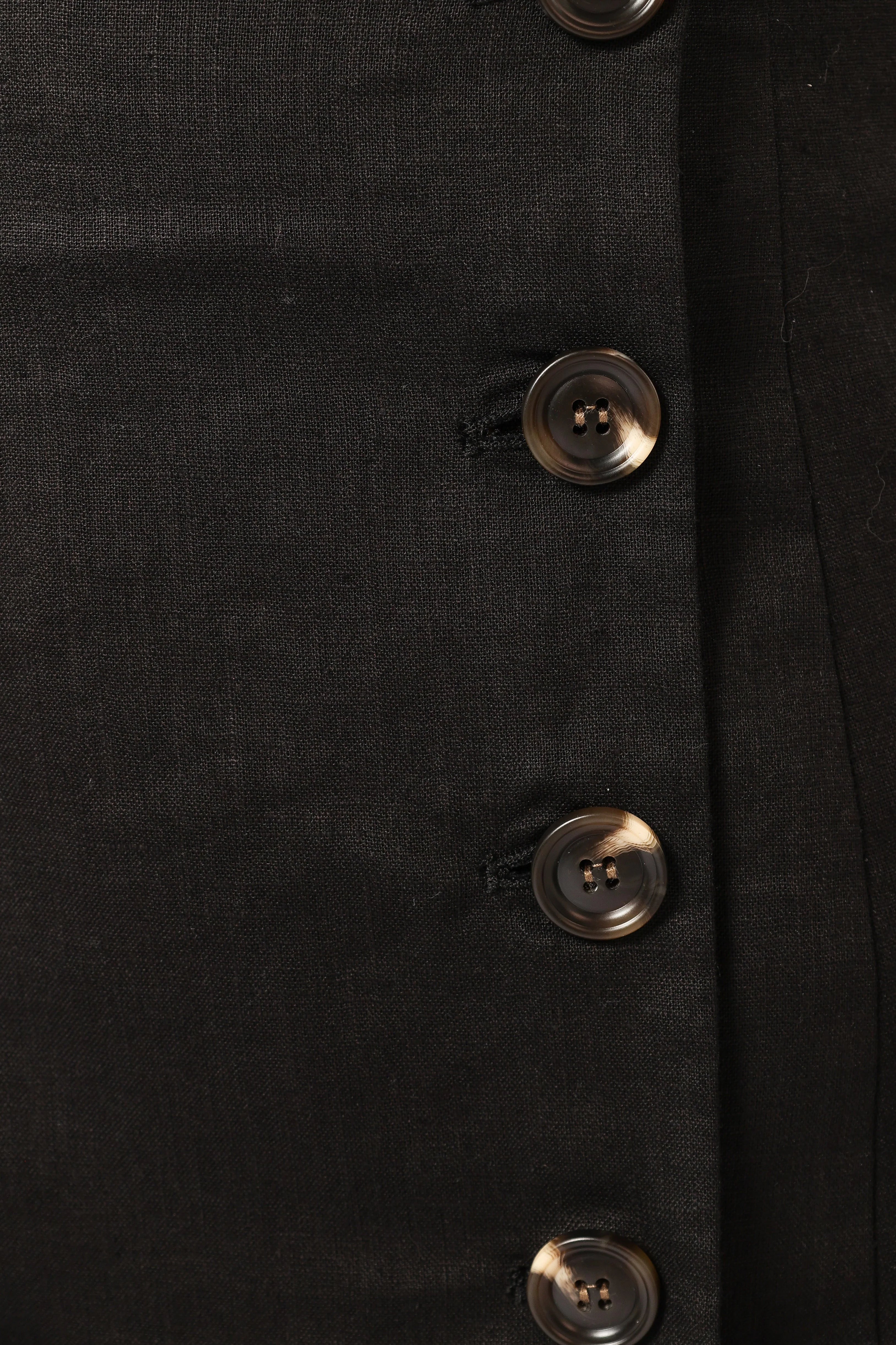 Allegra Linen Mini Dress - Black