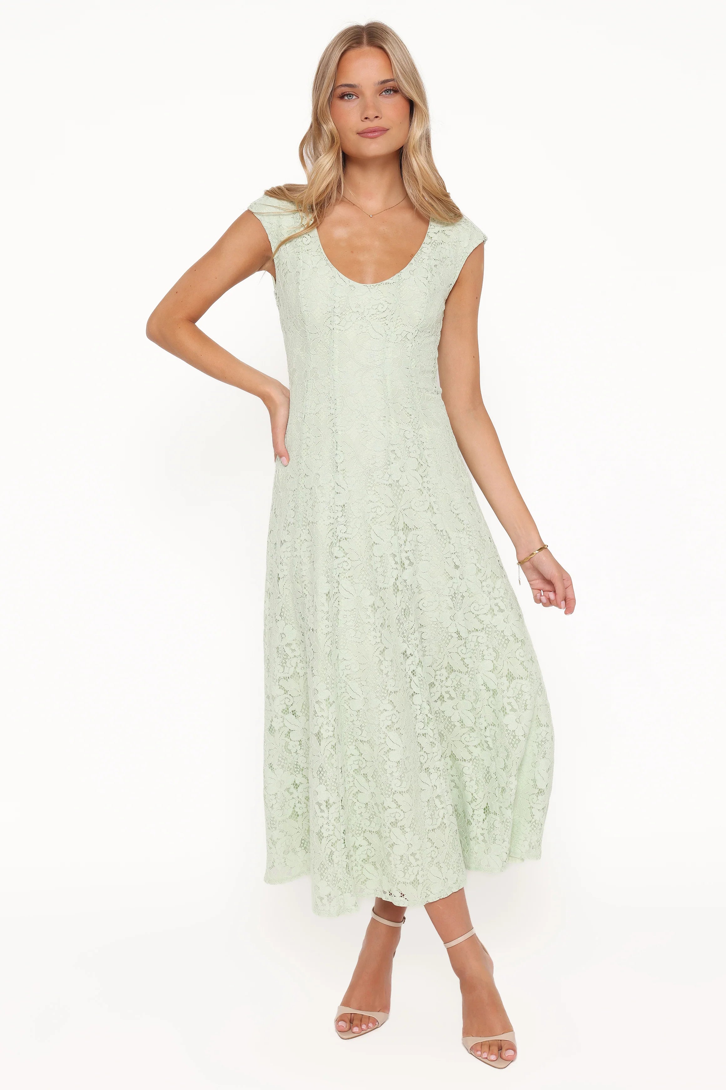 Mapleton Maxi Dress - Sage Green Lace
