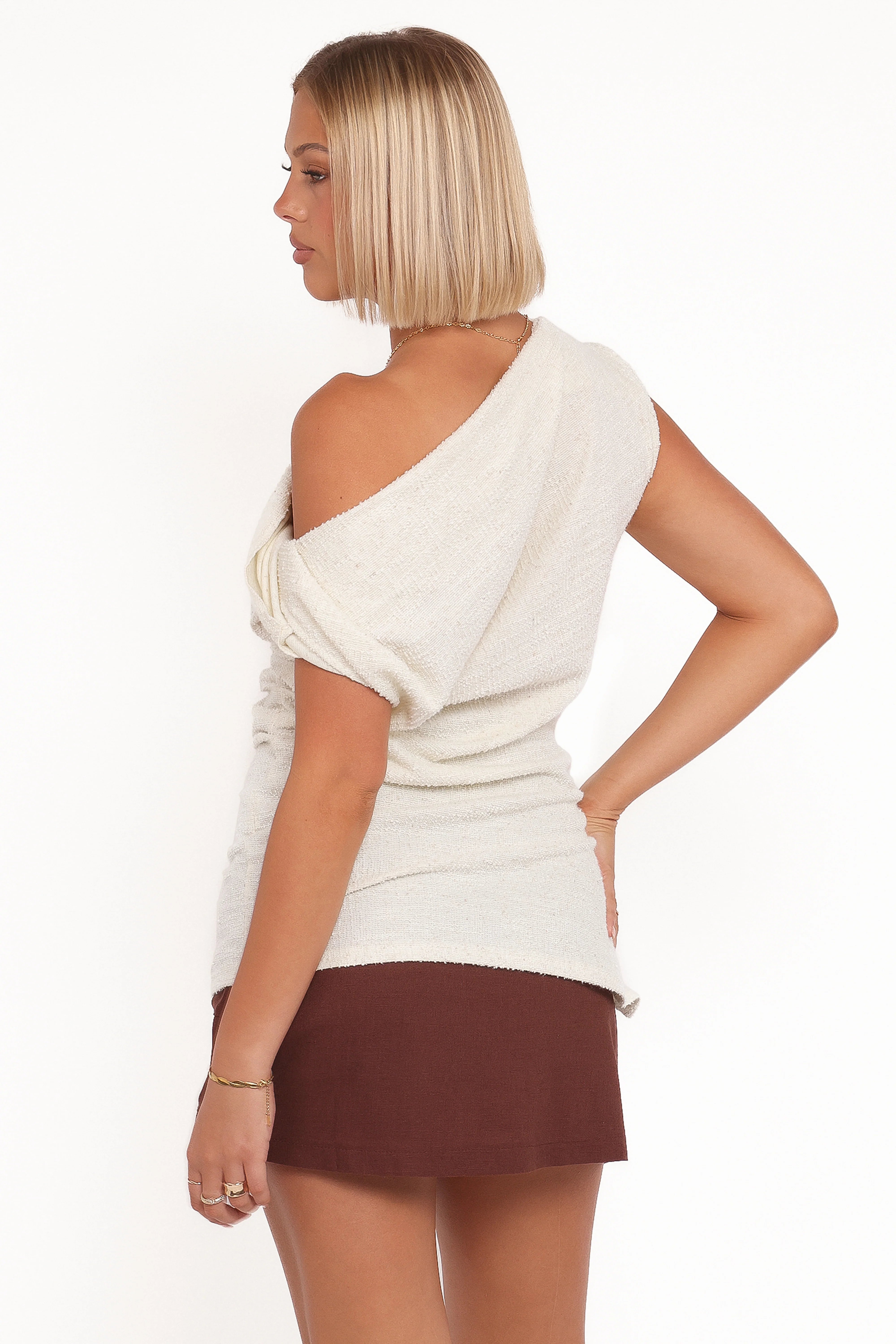 Selma Knit Top - Cream