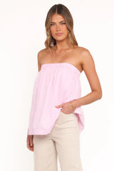 Cadhla Strapless Top - Pink