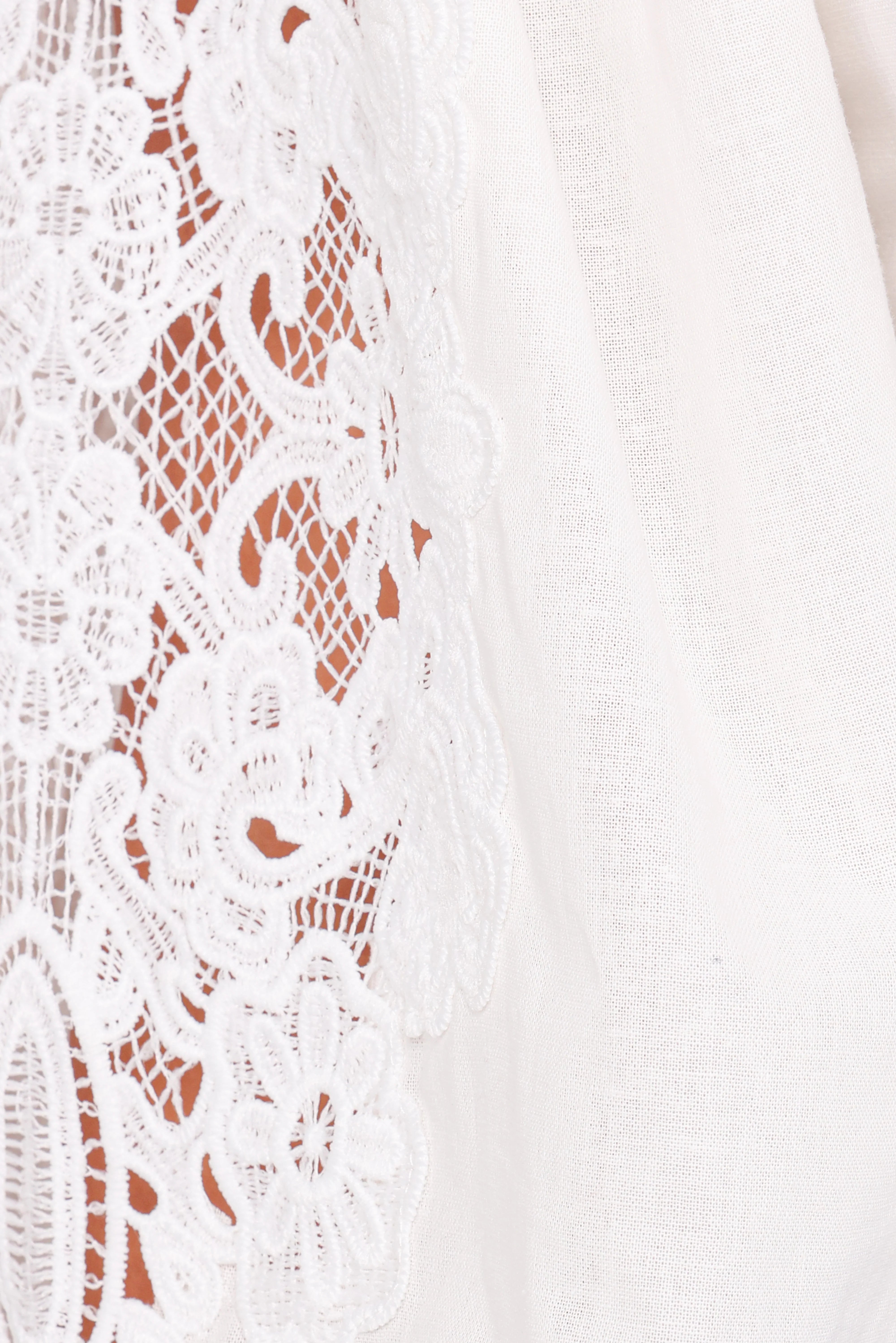 Angelica Long Sleeve Top - White