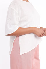 Ardena Boucle Knit Top - Cream