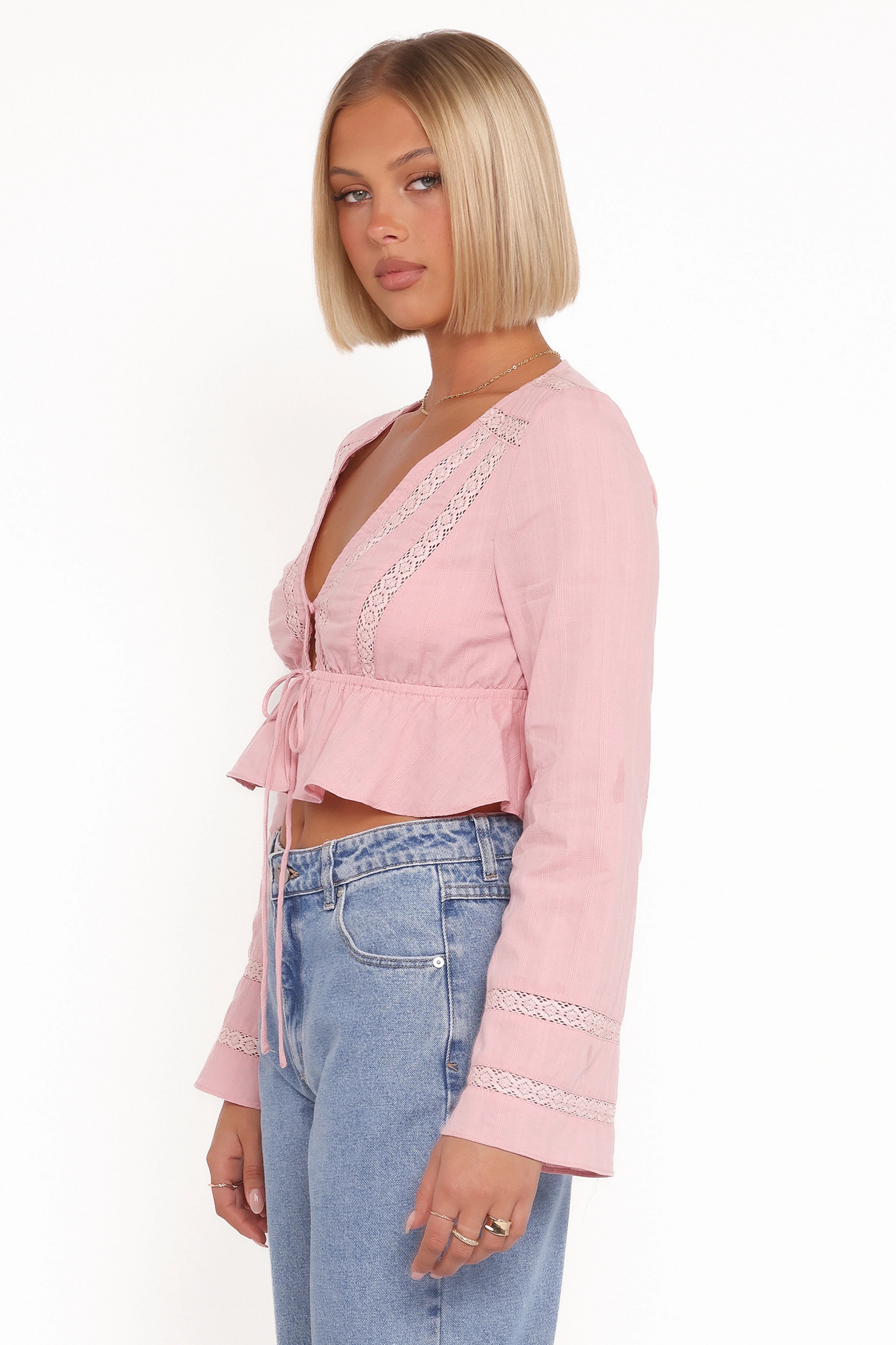 Reed Long Sleeve Top - Pink