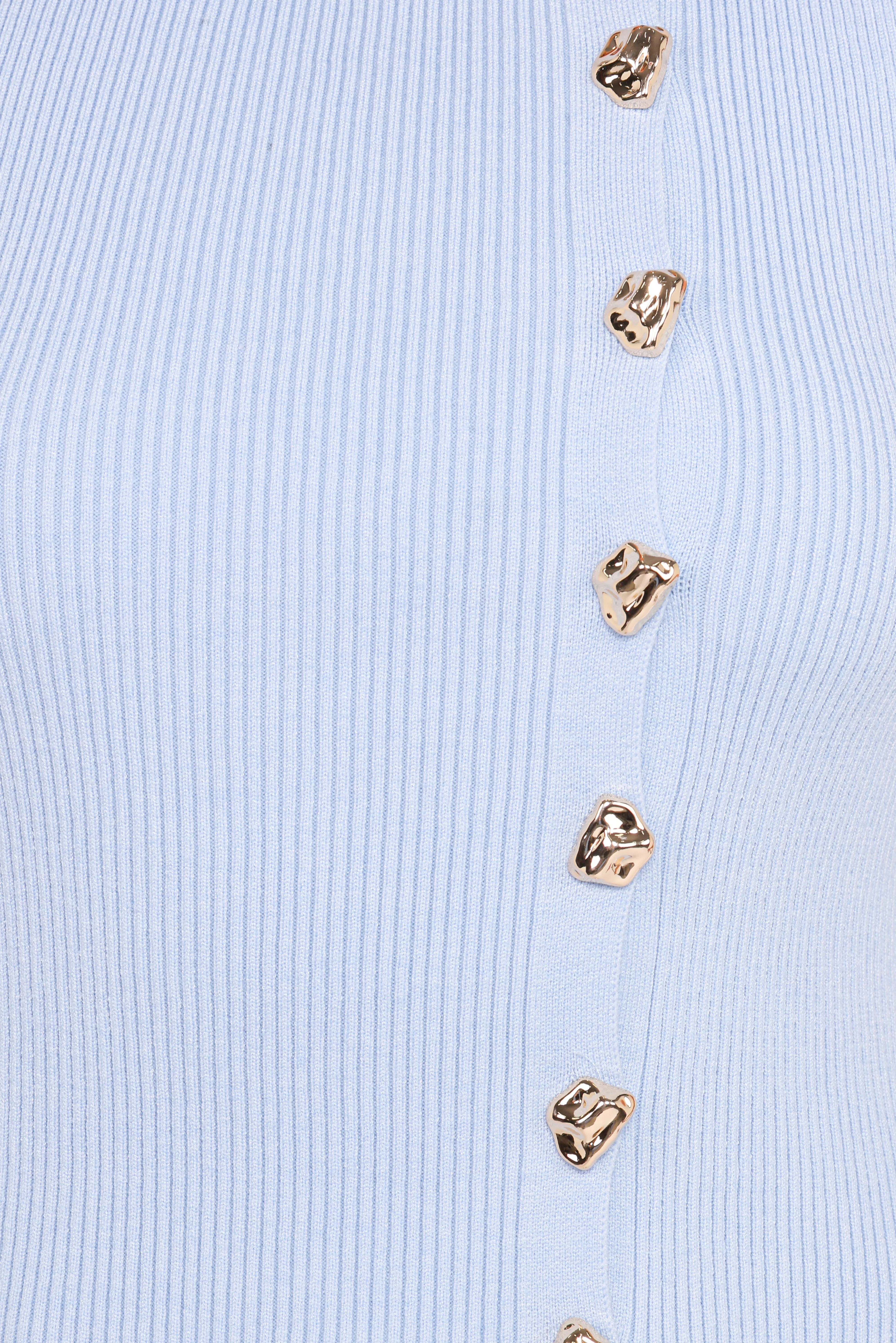 Lysa Knit Vest Top - Blue