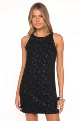 Farica Mini Dress - Black Floral