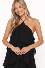 Chasity Halterneck Maxi Dress - Black